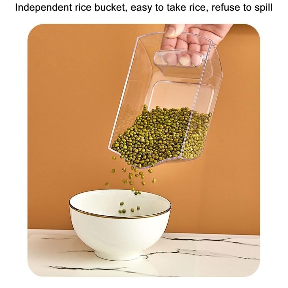 6-Grid 360° Grains Dispenser Rotating Rice Dispenser Storage Container 13lbs - Picture 4 of 9